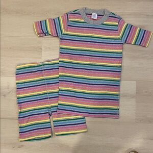 Hanna Andersson Colorful Striped Kids Pajama Set